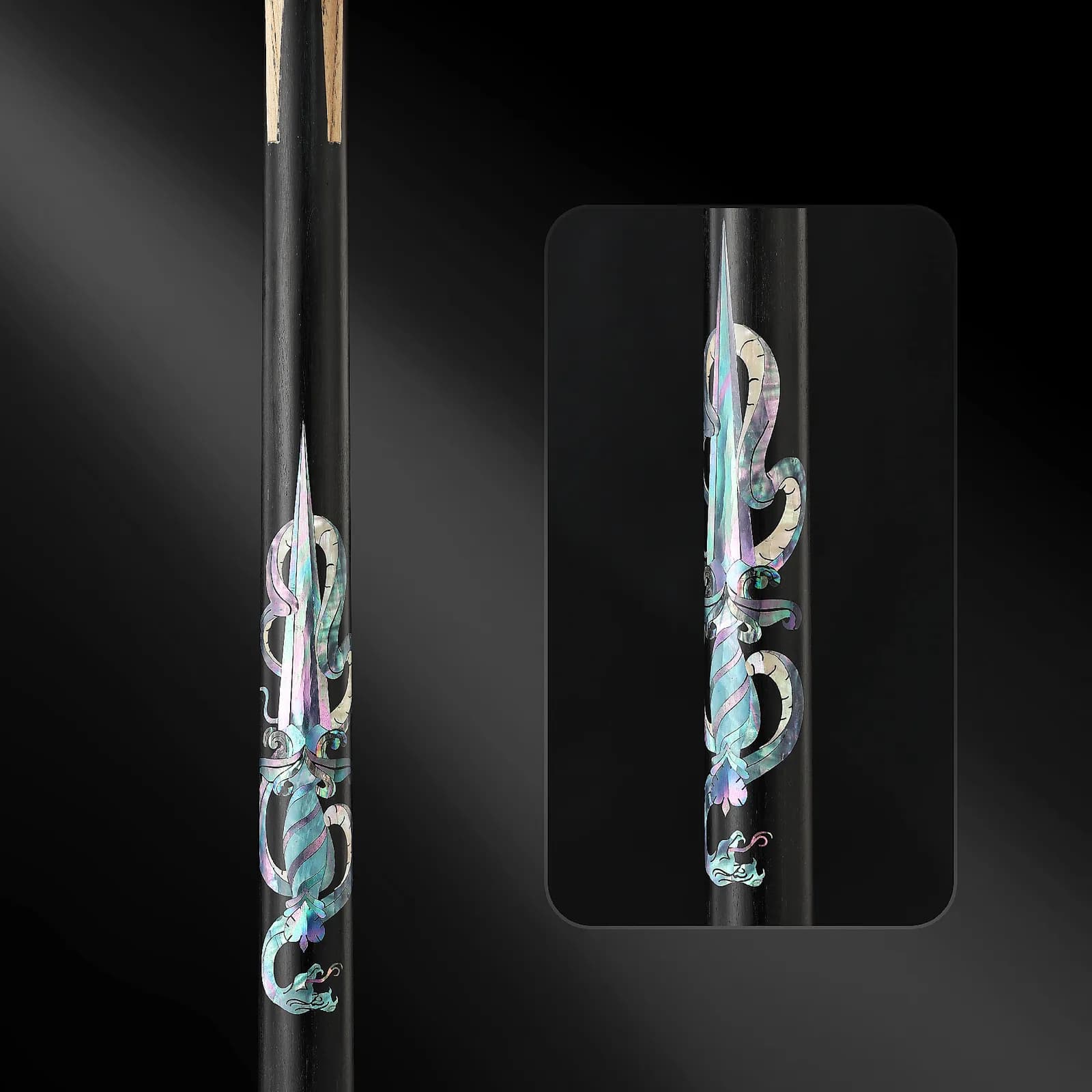 DBG-008 Snake Sword 台球杆贝壳镶嵌图案