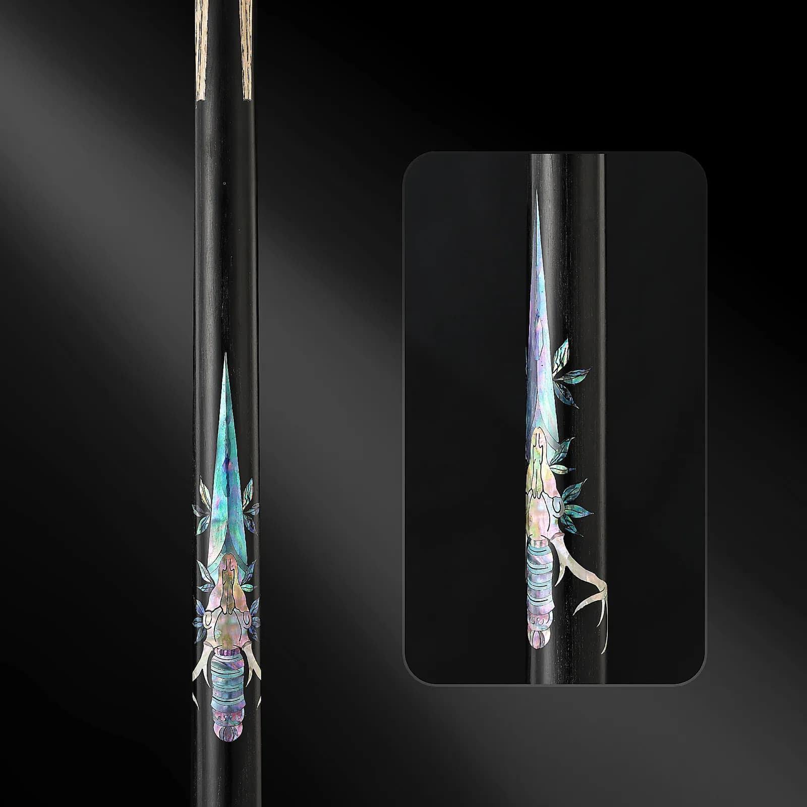 DBG-009 Buck Sword 台球杆贝壳镶嵌图案